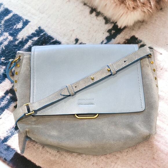 Isabel Marant Blue Suede Leather Crossbody Bag - Picture 1 of 11